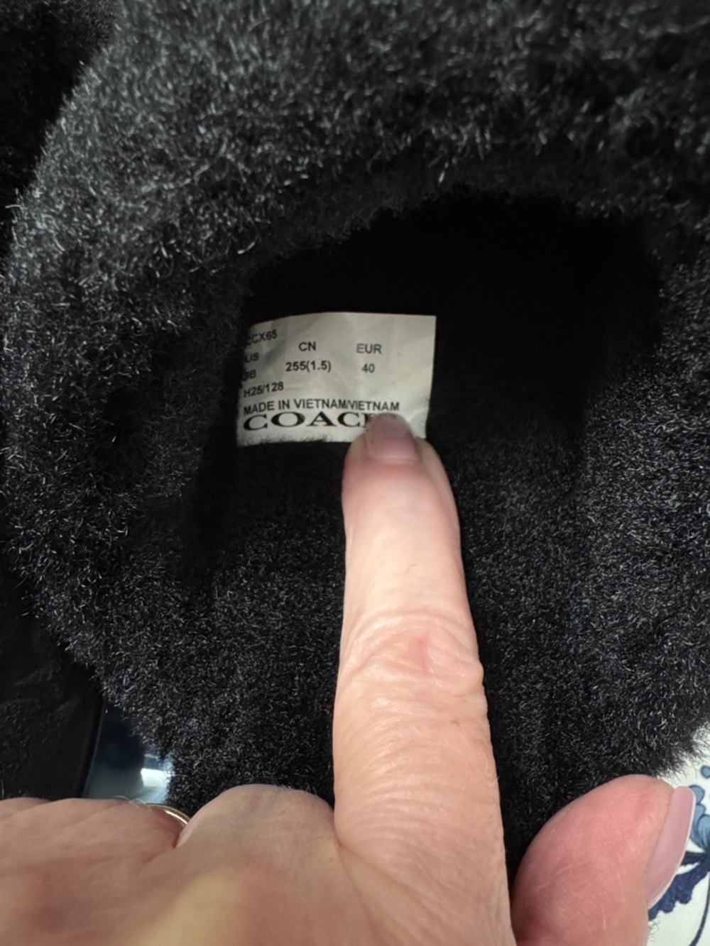 Coach Black Faux-Fur Slide Mules 9B NWT - Picture 2 of 8